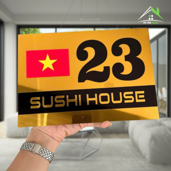 Biển Số Nhà Kèm Tên Quán Giá Rẻ – An Tâm - Ảnh 4