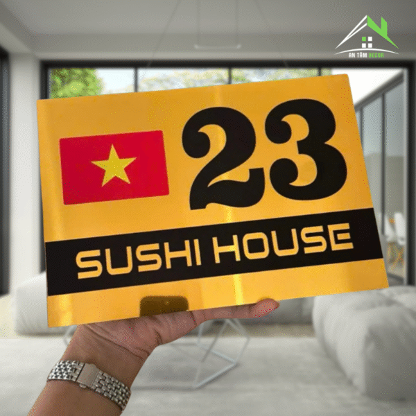 Biển Số Nhà Kèm Tên Quán Giá Rẻ – An Tâm