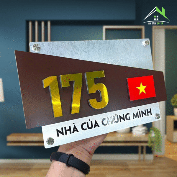 Biển Số Nhà Vân Đá Có Tên Nhà | An Tâm Decor - Ảnh 5