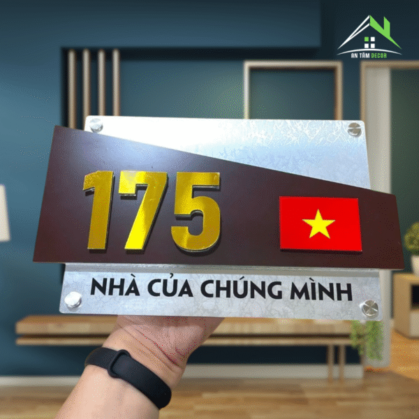 Biển Số Nhà Vân Đá Có Tên Nhà | An Tâm Decor - Ảnh 4