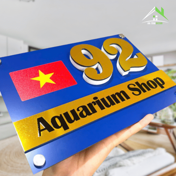 Biển Số Nhà Kèm Tên Shop Chữ Nổi | An Tâm Decor - Ảnh 5