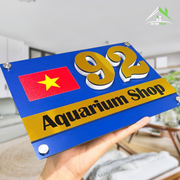 Biển Số Nhà Kèm Tên Shop Chữ Nổi | An Tâm Decor - Ảnh 4