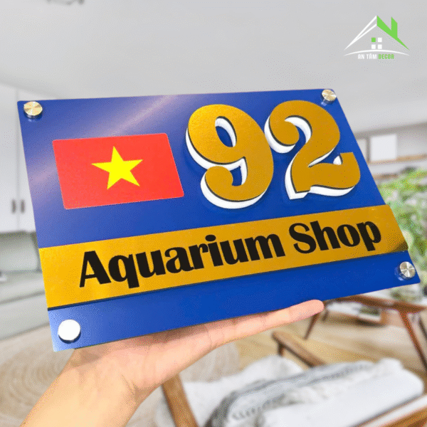 Biển Số Nhà Kèm Tên Shop Chữ Nổi | An Tâm Decor - Ảnh 3