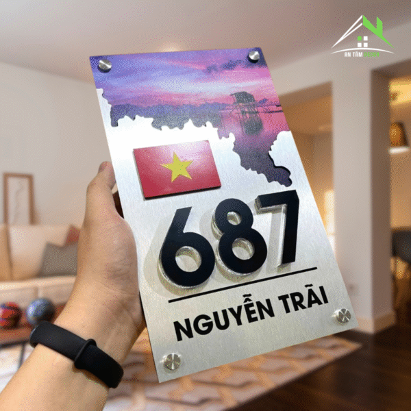 Biển Số Nhà In Tranh Có Tên Đường | An Tâm Decor - Ảnh 3