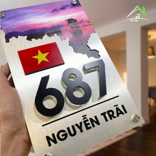 Biển Số Nhà In Tranh Có Tên Đường | An Tâm Decor - Ảnh 2