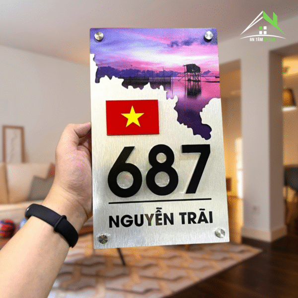 Biển Số Nhà In Tranh Có Tên Đường | An Tâm Decor