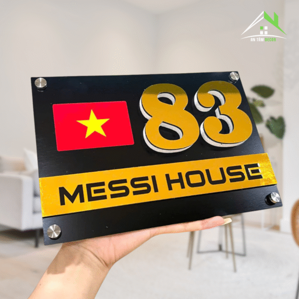 Biển Số Nhà Đen Vàng Có Tên Nhà | An Tâm Decor - Ảnh 4