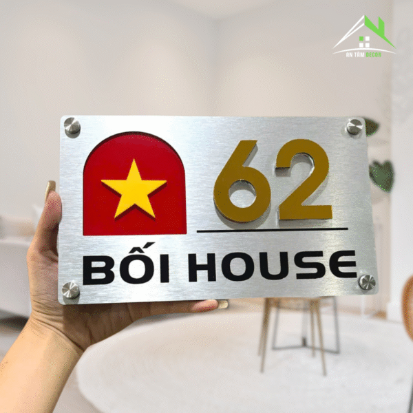 Biển Số Nhà Có Cờ Nổi 3D Chữ Nổi | An Tâm Decor - Ảnh 4