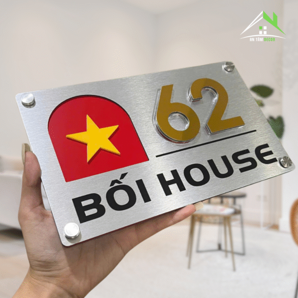 Biển Số Nhà Có Cờ Nổi 3D Chữ Nổi | An Tâm Decor - Ảnh 3