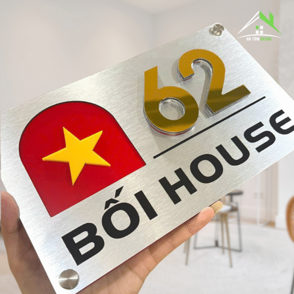 Biển Số Nhà Có Cờ Nổi 3D Chữ Nổi | An Tâm Decor - Ảnh 5
