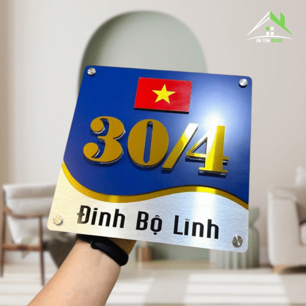 Biển Số Nhà Xanh Vàng Có Tên Đường | An Tâm Decor - Ảnh 5