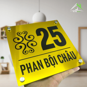 Biển Số Nhà Alcorest In UV – Chống Nắng Mưa – Nội Dung Sắc Nét Ngoài Trời