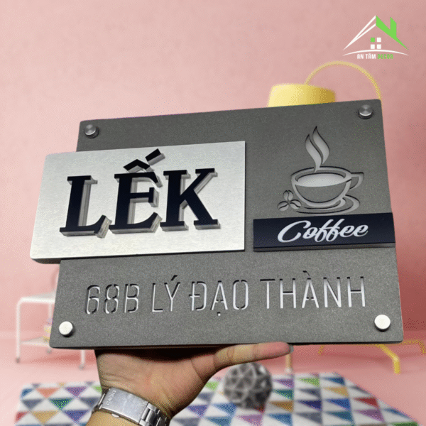 Biển Nhà Kết Hợp Kinh Doanh Cafe LED | An Tâm Decor - Ảnh 6