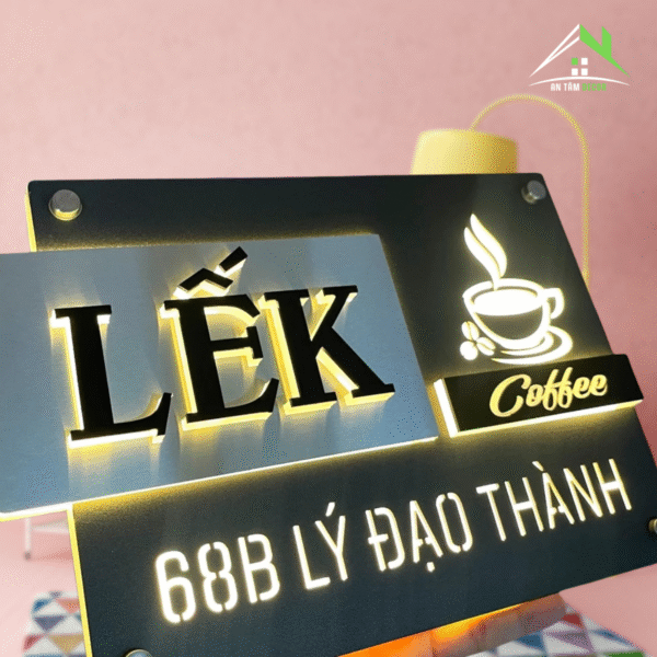 Biển Nhà Kết Hợp Kinh Doanh Cafe LED | An Tâm Decor - Ảnh 7