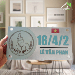 Biển Số Nhà – Alu Xước Bạc, Logo Riêng & Cờ Tổ Quốc | An Tâm Decor