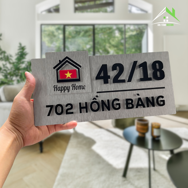 Biển Số Nhà Có Tên Nhà Và Cờ Tổ Quốc – An Tâm - Ảnh 6
