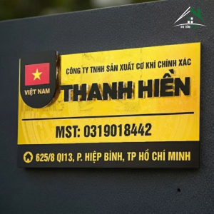Biển Tên Công Ty Inox Xước Vàng – Chữ Nổi 3D Cao Cấp – Thiết Kế Theo Yêu Cầu