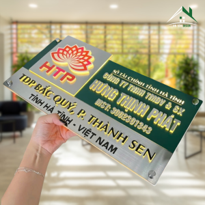 Biển Tên Công Ty Inox Xước Bạc Chữ Nổi 3D – Thiết Kế Sang Trọng, Khẳng Định Thương Hiệu Doanh Nghiệp