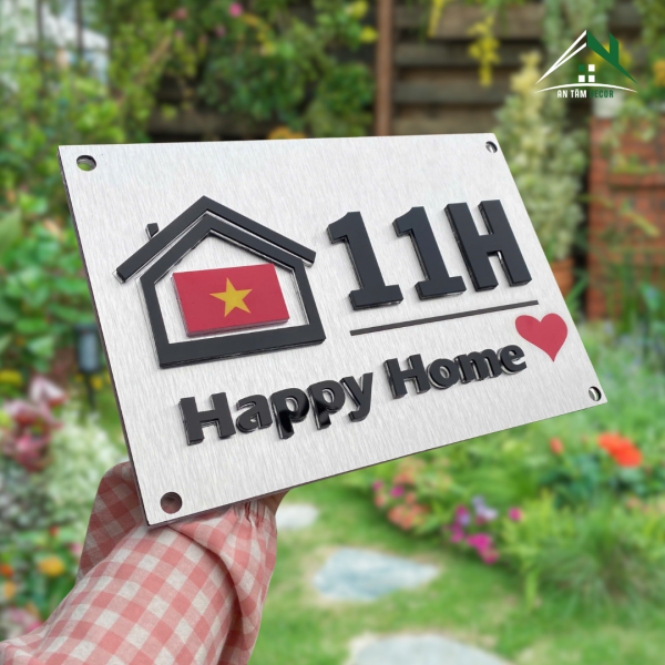 Biển Số Nhà Có Tên Nhà Và Cờ Tổ Quốc – An Tâm - Ảnh 3