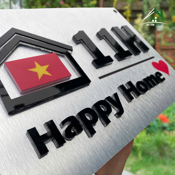 Biển Số Nhà Có Tên Nhà Và Cờ Tổ Quốc – An Tâm - Ảnh 2